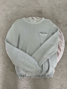 Patrik Ervell 2013 Fashion Week Textured Crewneck Sweater in Gray